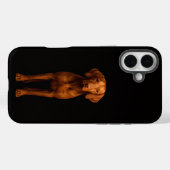 ブラック4ルクスiPhone 16 Plus、敏捷なヴィスラ犬 Case-Mate iPhoneケース (裏面 (横))