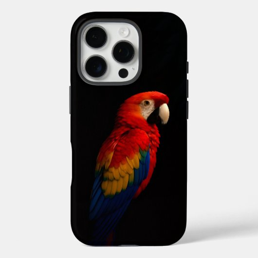 ブラック4ルクスiPhone 16 Pro、スカーレットパロット Case-Mate iPhoneケース (裏面)