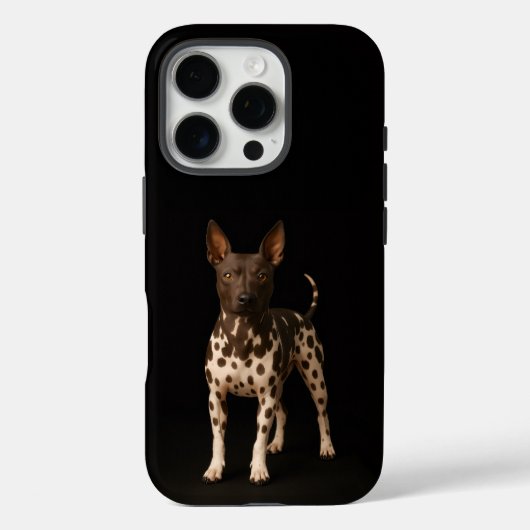 ブラック4ルクスiPhone 16 Pro、ヘアレス・テリア犬 Case-Mate iPhoneケース (裏面)