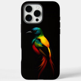 ブラック4ルクスiPhone 16 Pro Maxケース、レインボーバード iPhone 16 Pro Maxケース