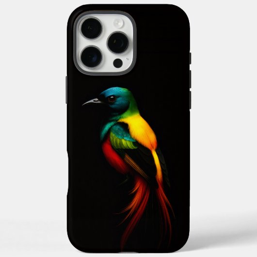 ブラック4ルクスiPhone 16 Pro Maxケース、レインボーバード Case-Mate iPhoneケース (裏面)