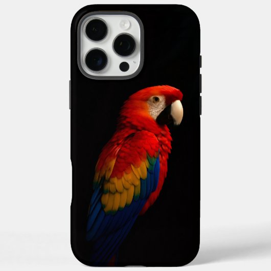 ブラック4ルクスiPhone 16 Pro Max 、スカーレットパロット Case-Mate iPhoneケース (裏面)