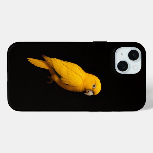 ブラック4ルクセ ゴールデンパラキート Case-Mate iPhoneケース (裏面 (横))