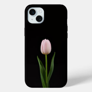 ブラック4ルクセ、ブロッシュピンクチューリップiPhone 15 Plus iPhone 15 Miniケース