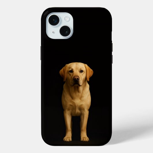 ブラック4ルクセ ミニマリストラブラドールiPhone 15 Plus Case-Mate iPhoneケース (裏面)