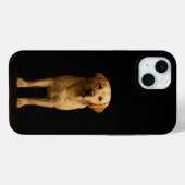 ブラック4ルクセ ミニマリストラブラドールiPhone 15 Plus Case-Mate iPhoneケース (裏面 (横))