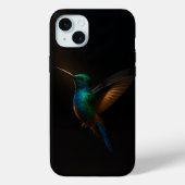 ブラック4ルクセ、飛翔するハチドリ Case-Mate iPhoneケース (裏面)