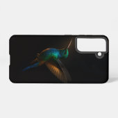 ブラック4ルクセ Samsung Galaxy S21ケース、飛翔する鳥 Galaxyケース (裏面横)