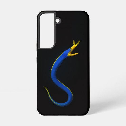 ブラック4ルクセGalaxy S22ケース, ブルー・リボン・イール Samsung Galaxyケース (裏面)