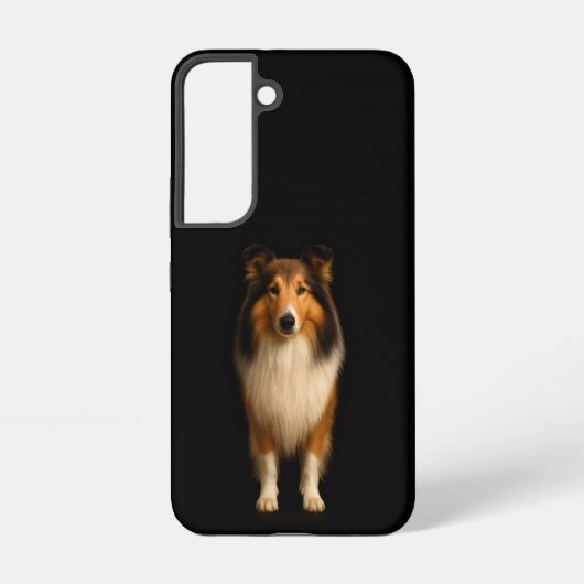 ブラック4ルクセGalaxy S22ケース、忠実なコリー犬 Samsung Galaxyケース (裏面)