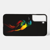ブラック4ルクセGalaxy S22+ケース、レインボーバード Samsung Galaxyケース (裏面横)