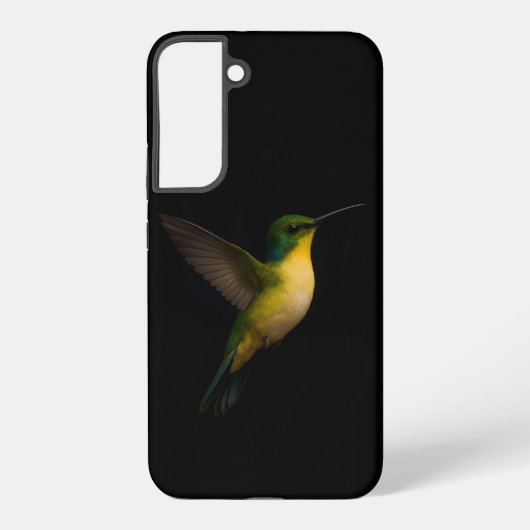 ブラック4ルクセGalaxy S22+ケース、飛翔する鳥 Samsung Galaxyケース (裏面)
