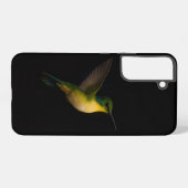 ブラック4ルクセGalaxy S22+ケース、飛翔する鳥 Samsung Galaxyケース (裏面横)