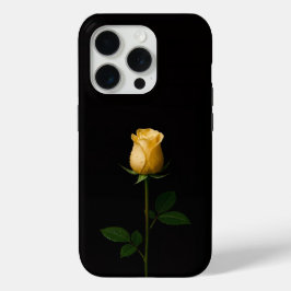 ブラック4ルクセiPhone 15 Pro マットケース 陽光の黄色いバラ iPhone 15 Proケース