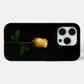 ブラック4ルクセiPhone 15 Pro マットケース 陽光の黄色いバラ Case-Mate iPhoneケース (裏面 (横))