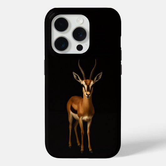 ブラック4ルクセiPhone 15 Pro Mate、エレガントガゼル Case-Mate iPhoneケース (裏面)