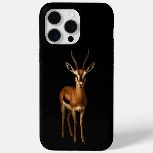 ブラック4ルクセiPhone 15 Pro Max、エレガントなガゼル Case-Mate iPhoneケース (裏面)