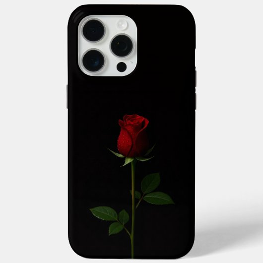 ブラック4ルクセiPhone 15 Pro Max、ベルベットレッドローズ Case-Mate iPhoneケース (裏面)