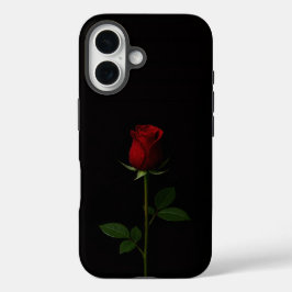 ブラック4ルクセiPhone 16 Mateケース, ヴェルヴェットレッドローズ iPhone 16ケース