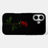 ブラック4ルクセiPhone 16 Mateケース, ヴェルヴェットレッドローズ Case-Mate iPhoneケース (裏面 (横))