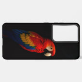 ブラック4ルクース銀河系S21プラス、緋色オウム SAMSUNG GALAXYケース (裏面横)