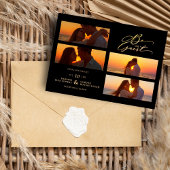 ブラック4写真コラージュBe Ourゲスト引用文結婚ズ セーブザデート