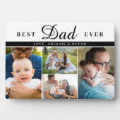 ブラック4枚の最高のパパー・エバーファーザー・デイ フォトプラーク (正面)