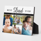 ブラック4枚の最高のパパー・エバーファーザー・デイ フォトプラーク (側面)