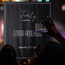 ブラック40と素晴らしいパーソナル文字背景 タペストリー