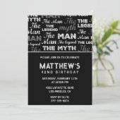 ブラック42歳の誕生日への招待Myth Legend 招待状 (スタンド正面)