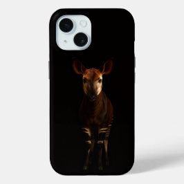 ブラック4 ラクシィ iPhone 15 ケース、フォレストオカピ 15ケース