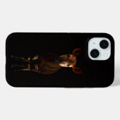 ブラック4 ラクシィ iPhone 15 ケース、フォレストオカピ Case-Mate iPhoneケース (裏面 (横))