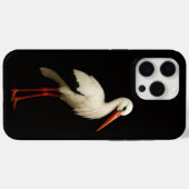 ブラック4 ラクシィ iPhone 15 Pro Max, エレガントなコウノトリ Case-Mate iPhoneケース (裏面 (横))