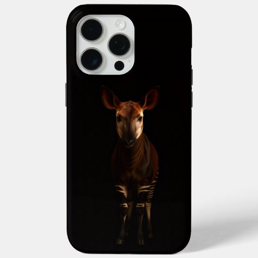 ブラック4 ラクシィ iPhone 15 Pro Max, フォレストオカピ Case-Mate iPhoneケース (裏面)