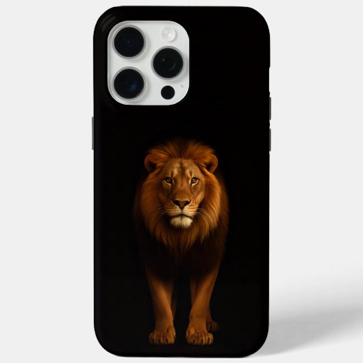 ブラック4 ラクシィ iPhone 15 Pro Max, マジェスティック ライオン Case-Mate iPhoneケース (裏面)