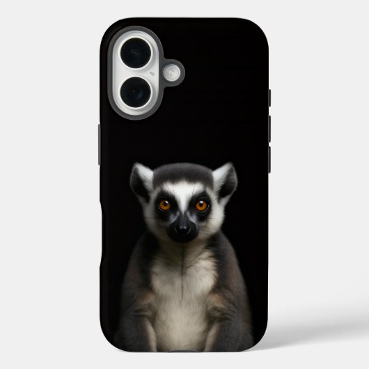 ブラック4 ラクシィ iPhone 16 Mate やさしいワオキツネズミ Case-Mate iPhoneケース (裏面)