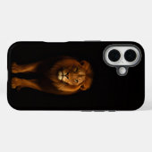 ブラック4 ラクシィ iPhone 16 Mate、マジェスティック ライオン Case-Mate iPhoneケース (裏面 (横))