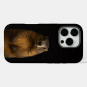 ブラック4 ラクシィ iPhone 16 Pro, フワフワのマーモット Case-Mate iPhoneケース (裏面 (横))