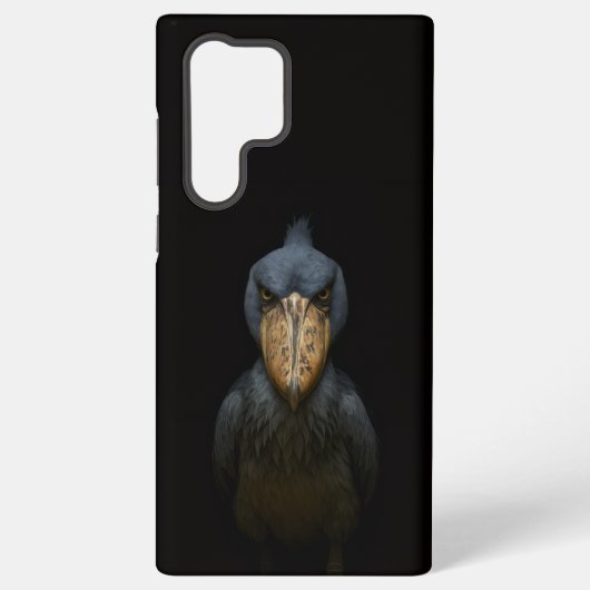 ブラック4 ラクセ Galaxy S22 Ultra、ハシビロコウ Samsung Galaxyケース (裏面)