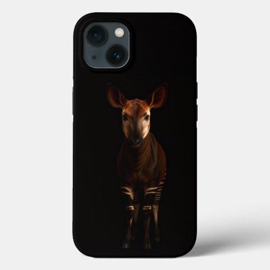 ブラック4 ラクセ iPhone 13、フォレストオカピ Case-Mate iPhoneケース (裏面)