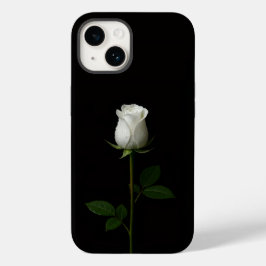 ブラック4 ラクセ iPhone 14 Mate、純白のバラ Case-Mate iPhone 14ケース