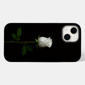 ブラック4 ラクセ iPhone 14 Mate、純白のバラ Case-Mate iPhoneケース (裏面 (横))