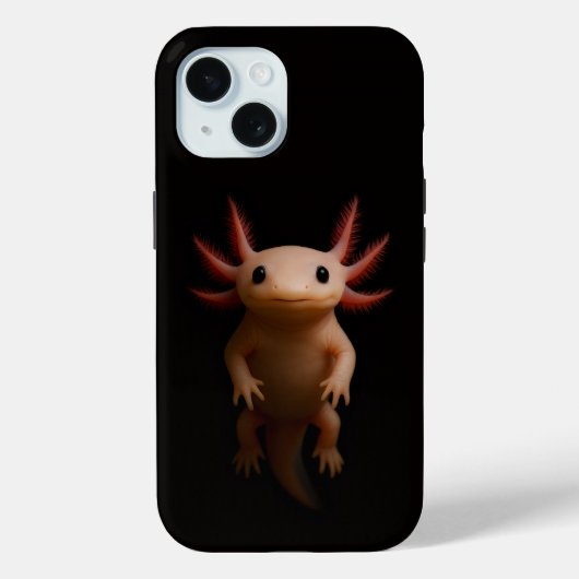 ブラック4 ラクセ iPhone 15 Case-Mate、メキシコサンショウウオ Case-Mate iPhoneケース (裏面)