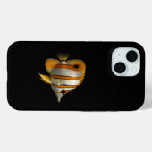 ブラック4 ラクセ iPhone 15 Mate サンゴチョウ (Reef Butterflyfis Case-Mate iPhoneケース (裏面 (横))