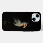 ブラック4 ラクセ iPhone 15 Mate, セクレタリーバード Case-Mate iPhoneケース (裏面 (横))