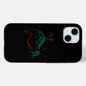 ブラック4 ラクセ iPhone 15 Mate、ネオンウミウシ Case-Mate iPhoneケース (裏面 (横))