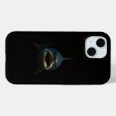 ブラック4 ラクセ iPhone 15 Mate、ホオジロザメ Case-Mate iPhoneケース (裏面 (横))