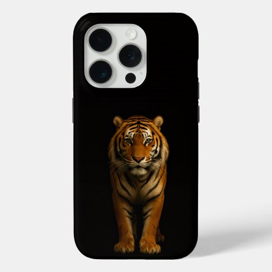 ブラック4 ラクセ iPhone 15 Pro マット、ノーブルタイガー Case-Mate iPhoneケース (裏面)
