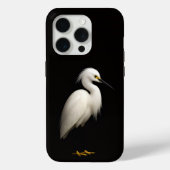 ブラック4 ラクセ iPhone 15 Pro Mate、ダイサギ Case-Mate iPhoneケース (裏面)