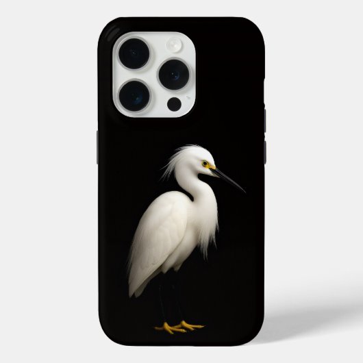 ブラック4 ラクセ iPhone 15 Pro Mate、ダイサギ Case-Mate iPhoneケース (裏面)